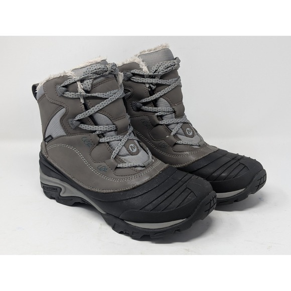 Merrell Snowbound Women's Size 7 Charcoal Mid Opti-Warm Snow Boots J55622 - Picture 1 of 8